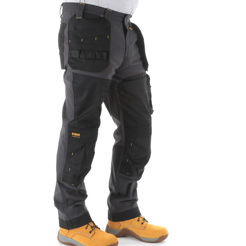 DeWalt Memphis Full Stretch Holster Pocket Trousers Grey/Black 34" L