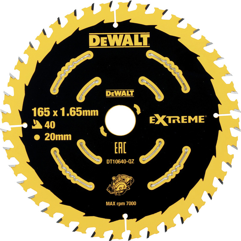 DeWalt Circular Saw Blade Extreme Cordless 165 x 20mm 40T