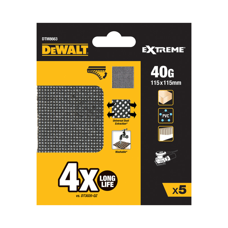 DeWalt Mesh 1/4 Sanding Sheet 40 Grit