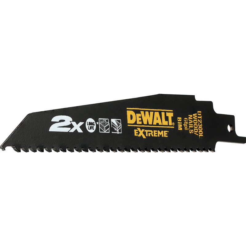 DeWalt Wood & Nail Reciprocating Blade 6TPI 152mm