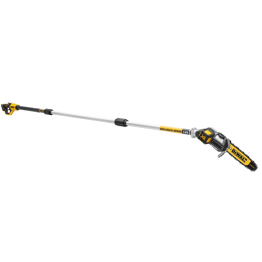 DEWALT 18V XR Brushless 20cm (8") 1x5Ah Pole Saw Trimmer Kit DCMPS567P1-XE