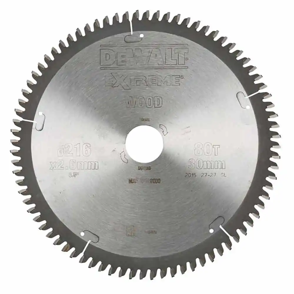 DEWALT DT4286-QZ 216mm (8.5") 80T Extreme Workshop TCG Circular Saw Blade DT4286-QZ