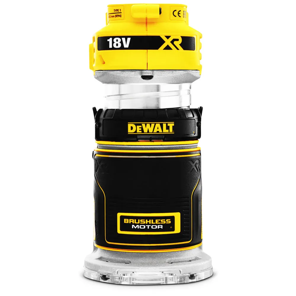 DEWALT 18V Brushless XR 8mm Router with Plunge Base Skin DCW604N-XJ