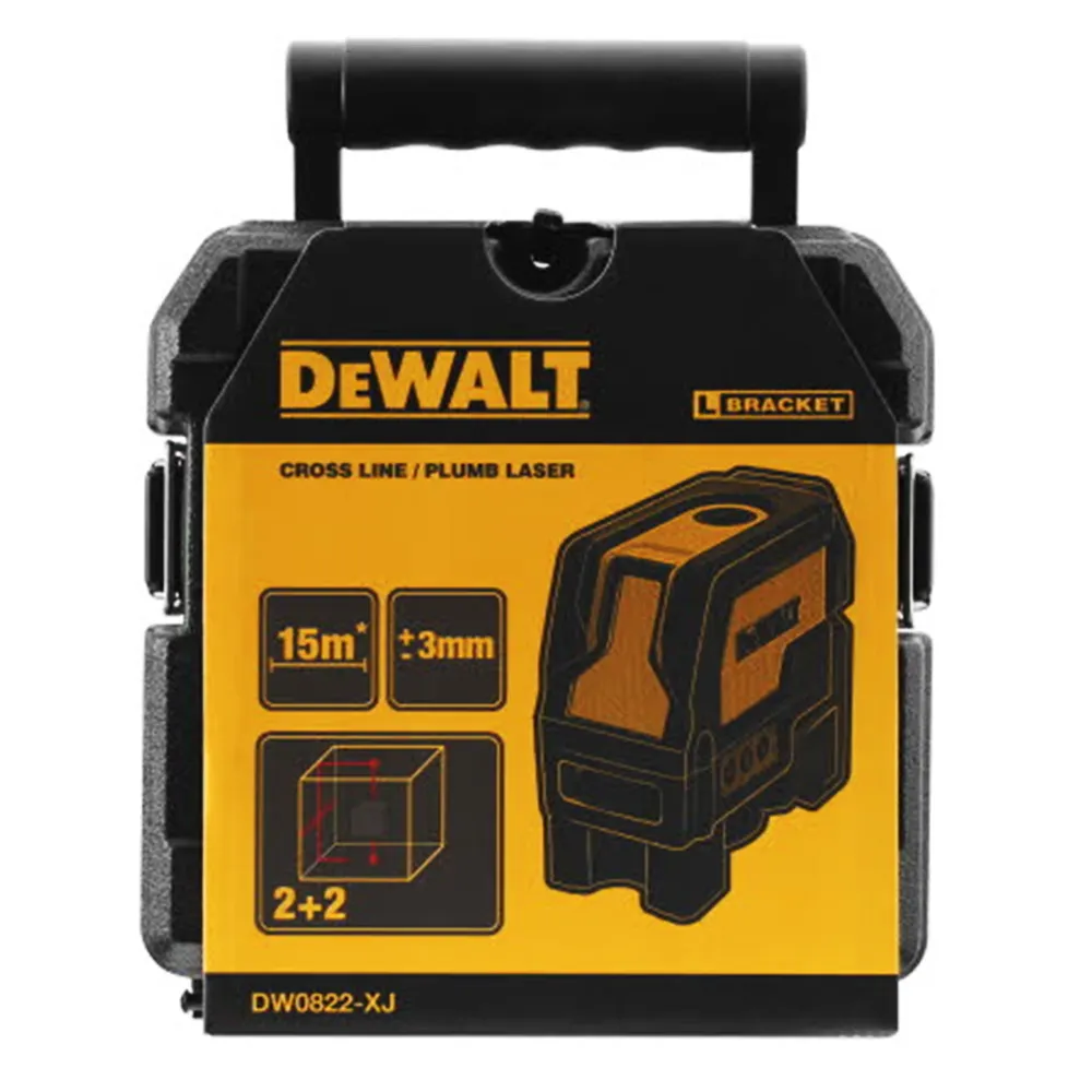 DEWALT Cross Line Laser Level with Plumb Red Beam DW0822-XJ