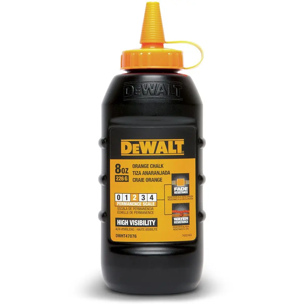 DEWALT 8oz/225gm Orange Chalk DWHT47076L