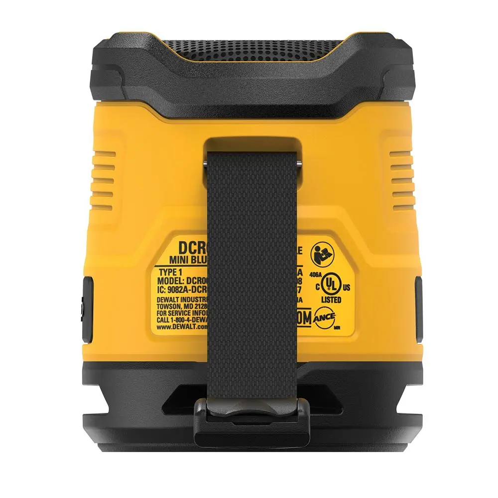 DEWALT USB-C Rechargeable Bluetooth Speaker DCR009-XJ
