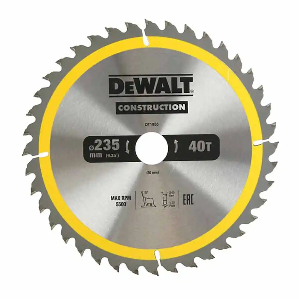 DEWALT 152mm x 24T Construction Circular Saw Blade Corded DT1955-QZ