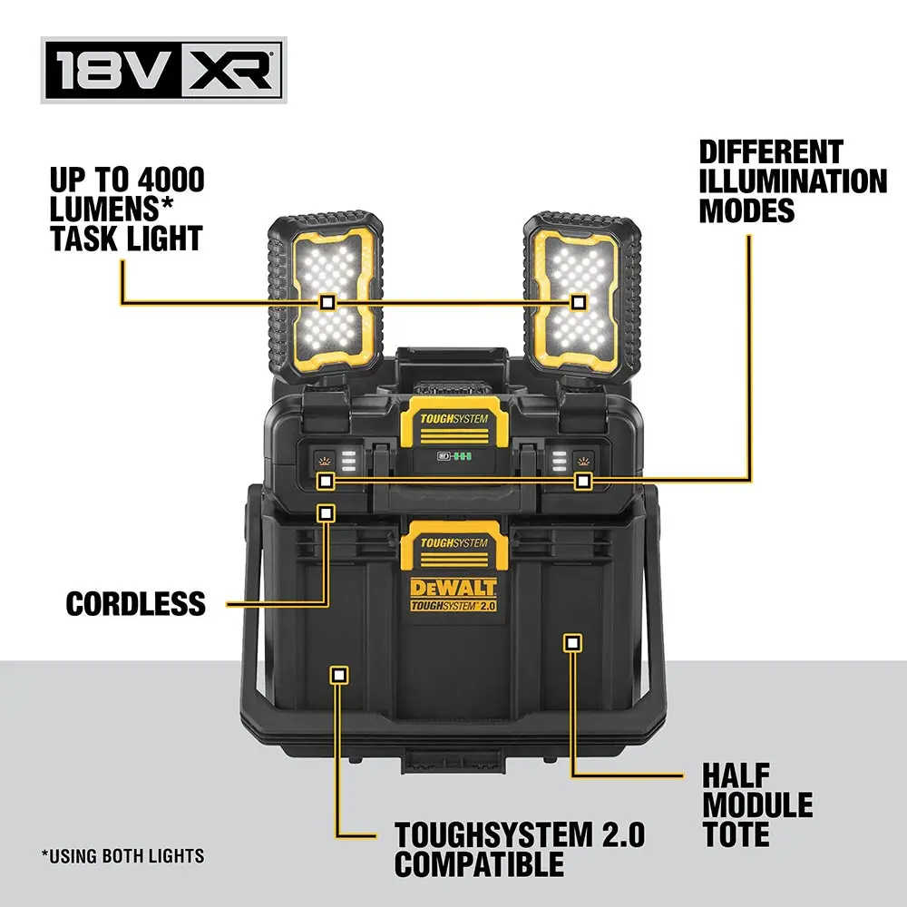 DEWALT Tough system 2.0 Task Box & Light DWST08061-1