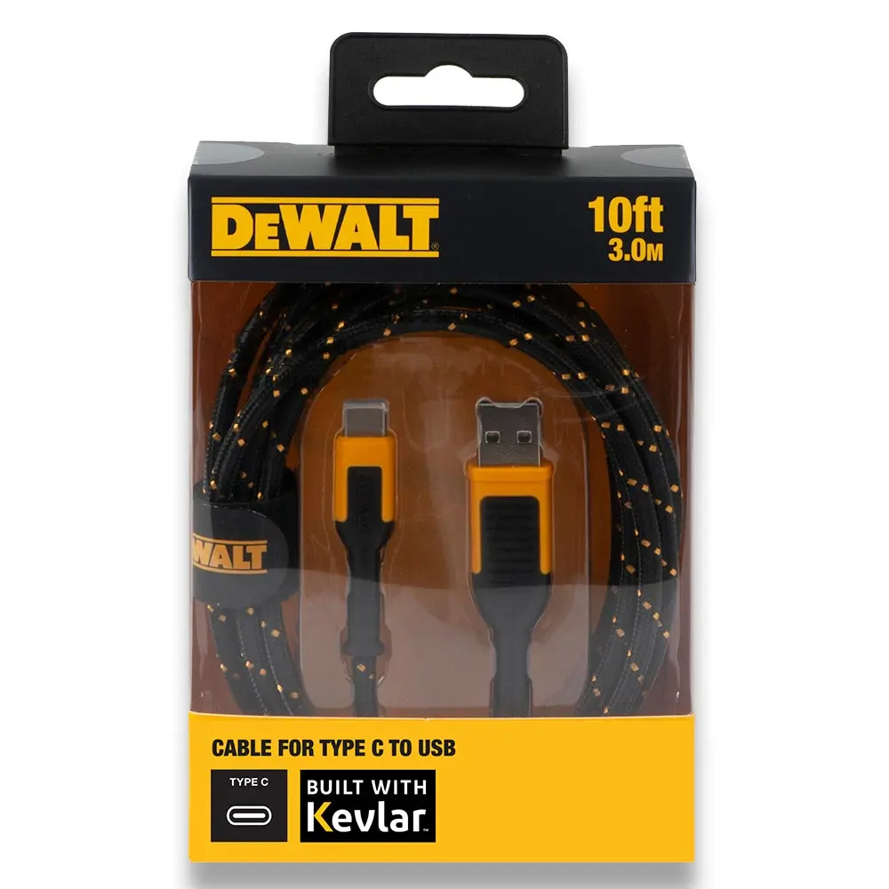 DEWALT 3m USB to USB-C Braided Cable 1311349DWE