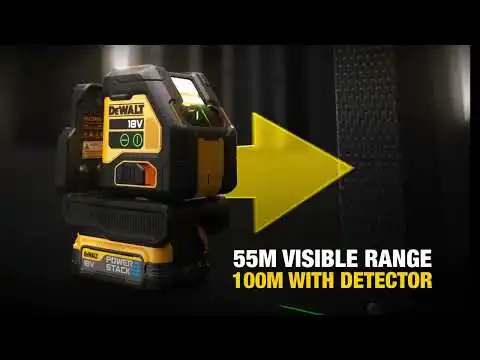 DEWALT 18V XR Compact Green Cross Line Laser Kit DCLE34021D1-XE