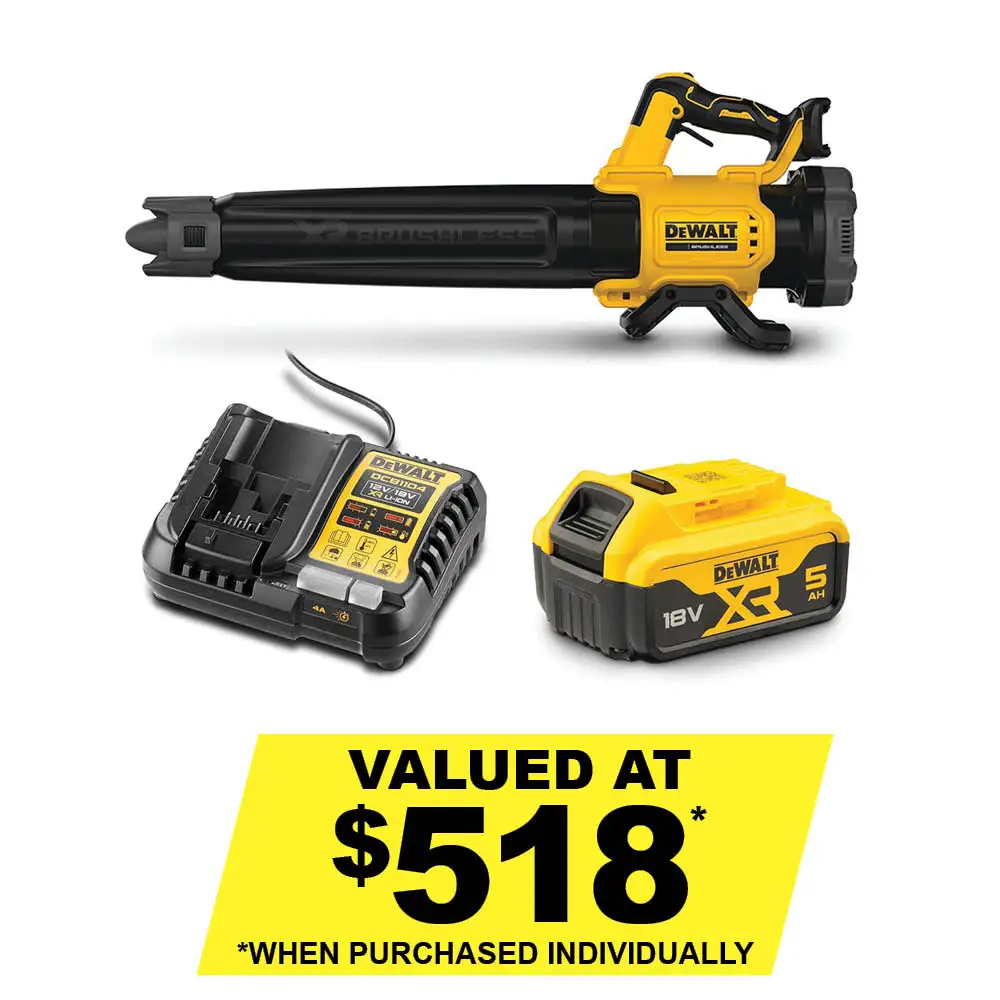 DEWALT 18V XR Brushless 764M3/H 1x5Ah Blower Kit DCMBL562P1-XE