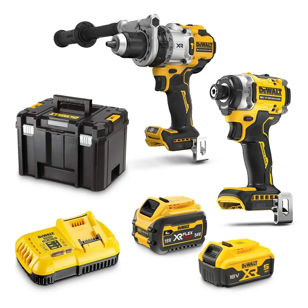 DEWALT 18V/54V XR Brushless 2 Piece 1 x 5.0Ah/1 x 6.0Ah Combo Kit DCK2201P1T1-XE
