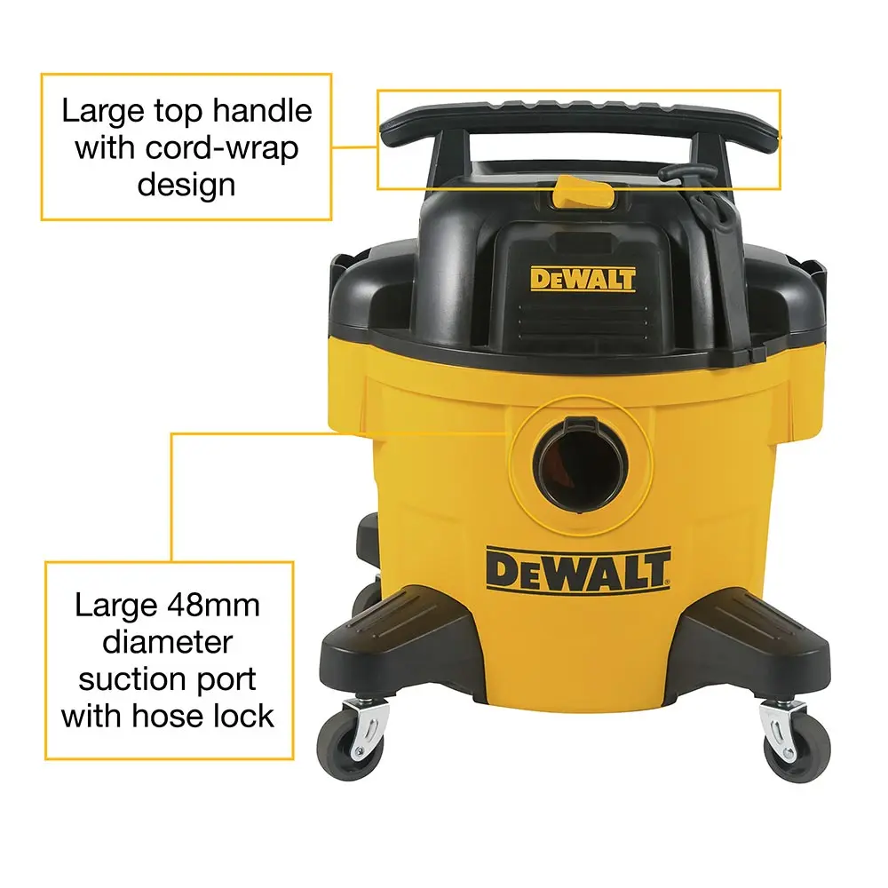 DEWALT 1150W 23L Polyurethane Wet/Dry Vacuum DXV23P