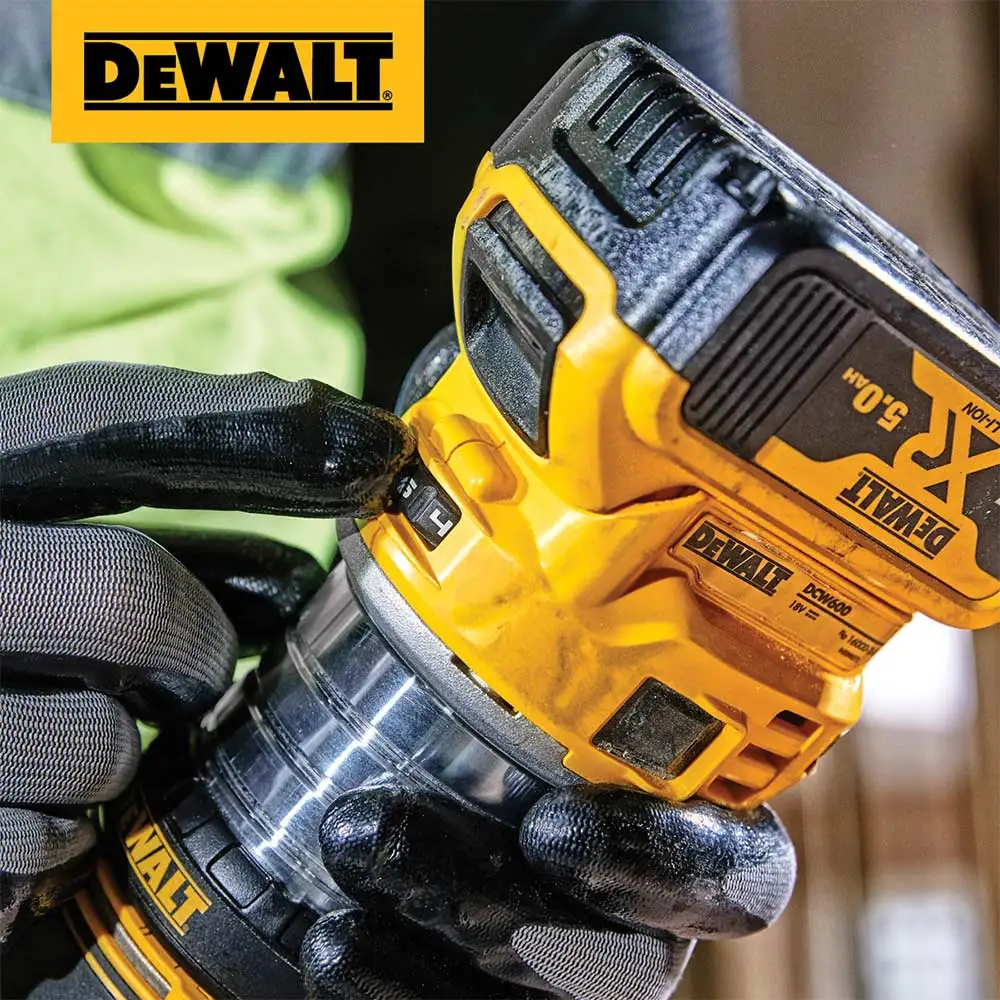 DEWALT 18V Brushless XR 8mm Router with Plunge Base Skin DCW604N-XJ