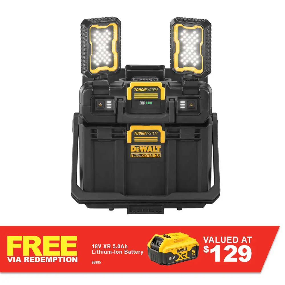 DEWALT Tough system 2.0 Task Box & Light DWST08061-1
