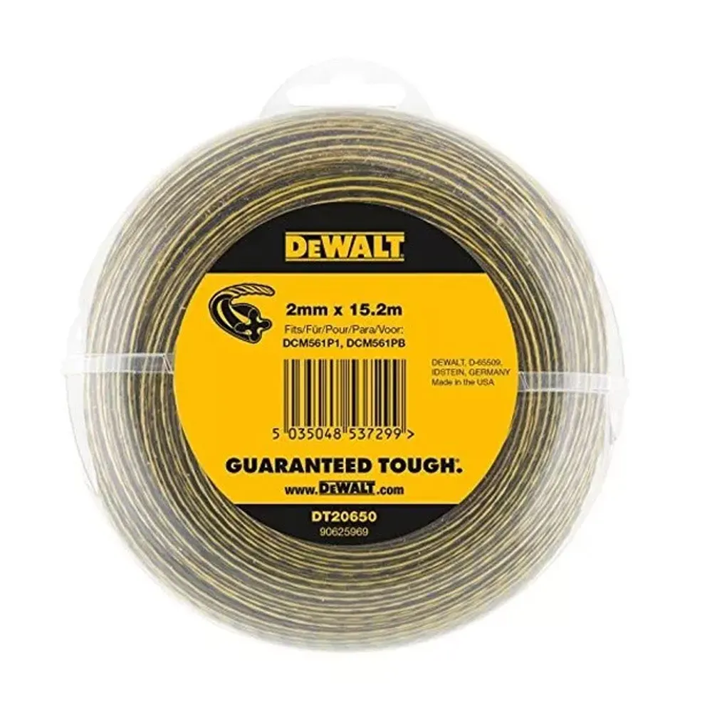 DEWALT 2mm x 15.2m Round Nylon Grass Trimmer Line - Clear DT20650-QZ