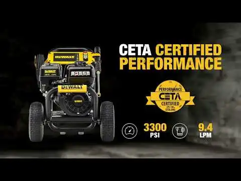 DEWALT 3300PSI 9.4LPM Petrol Pressure Washer DXPW3300