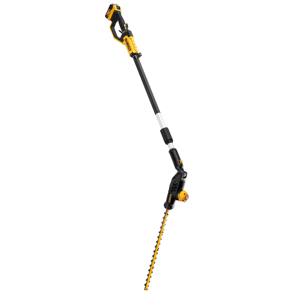 DEWALT 18V XR Brushless 55cm (22") 1x5Ah Pole Hedge Trimmer Kit DCMPH566P1-XE