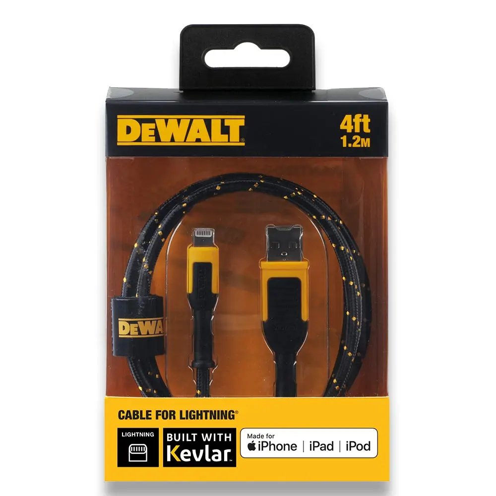 DEWALT 1.2m Braided Lightning Cable 1311359DWE