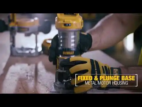 DEWALT 18V Brushless XR 8mm Router with Plunge Base Skin DCW604N-XJ
