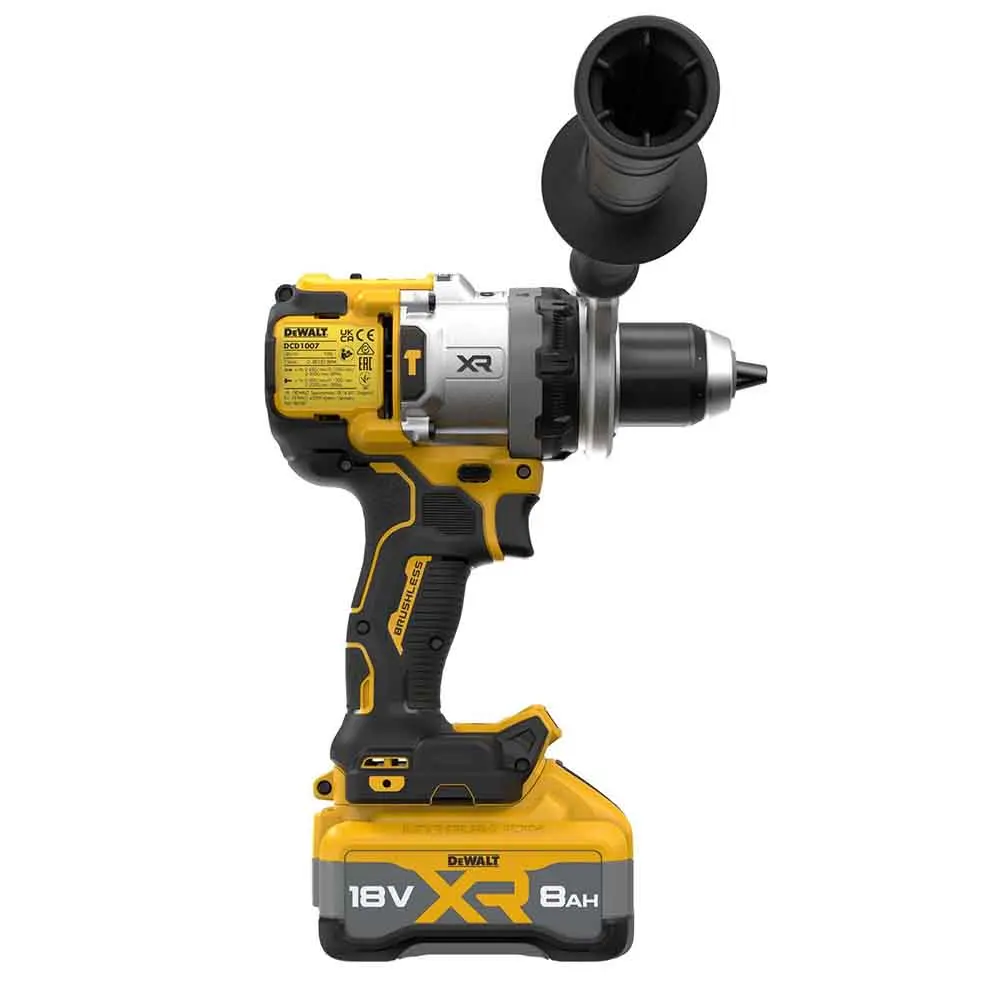 DEWALT 18V XR 1 x 8.0Ah 13mm 3 Speed Hammer Drill Kit DCD1007WW1T-XE