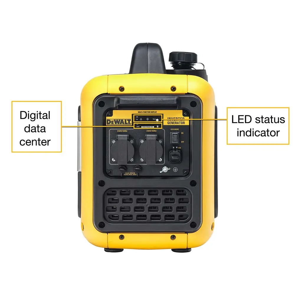 DEWALT 2200W Inverter Petrol Generator - 2 Outlets DXIG2201