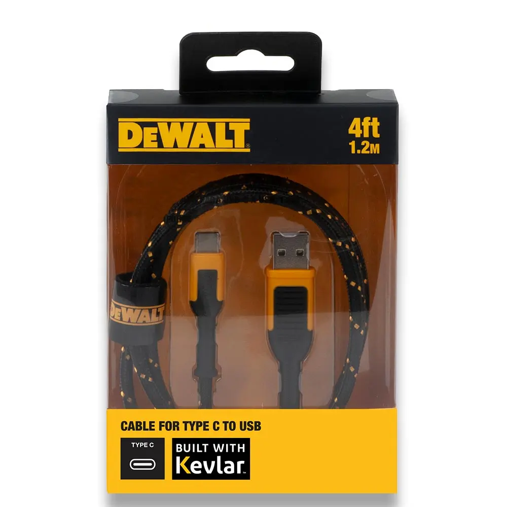 DEWALT 1.2m USB to USB-C Braided Cable 1311361DWE