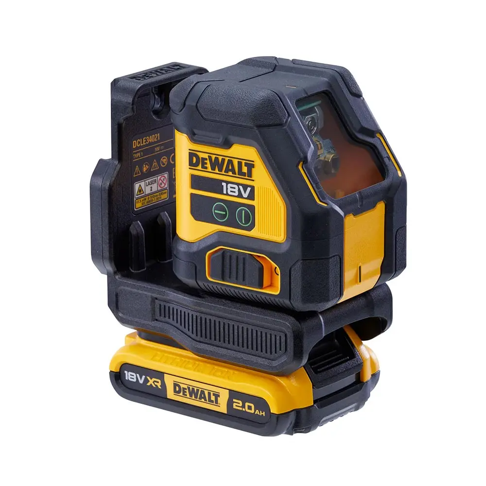 DEWALT 18V XR Compact Green Cross Line Laser Kit DCLE34021D1-XE