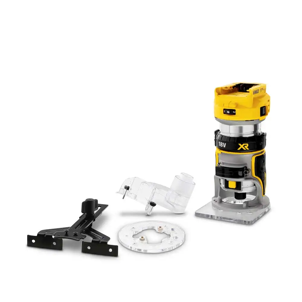 DEWALT 18V Brushless XR 8mm Router with Plunge Base Skin DCW604N-XJ