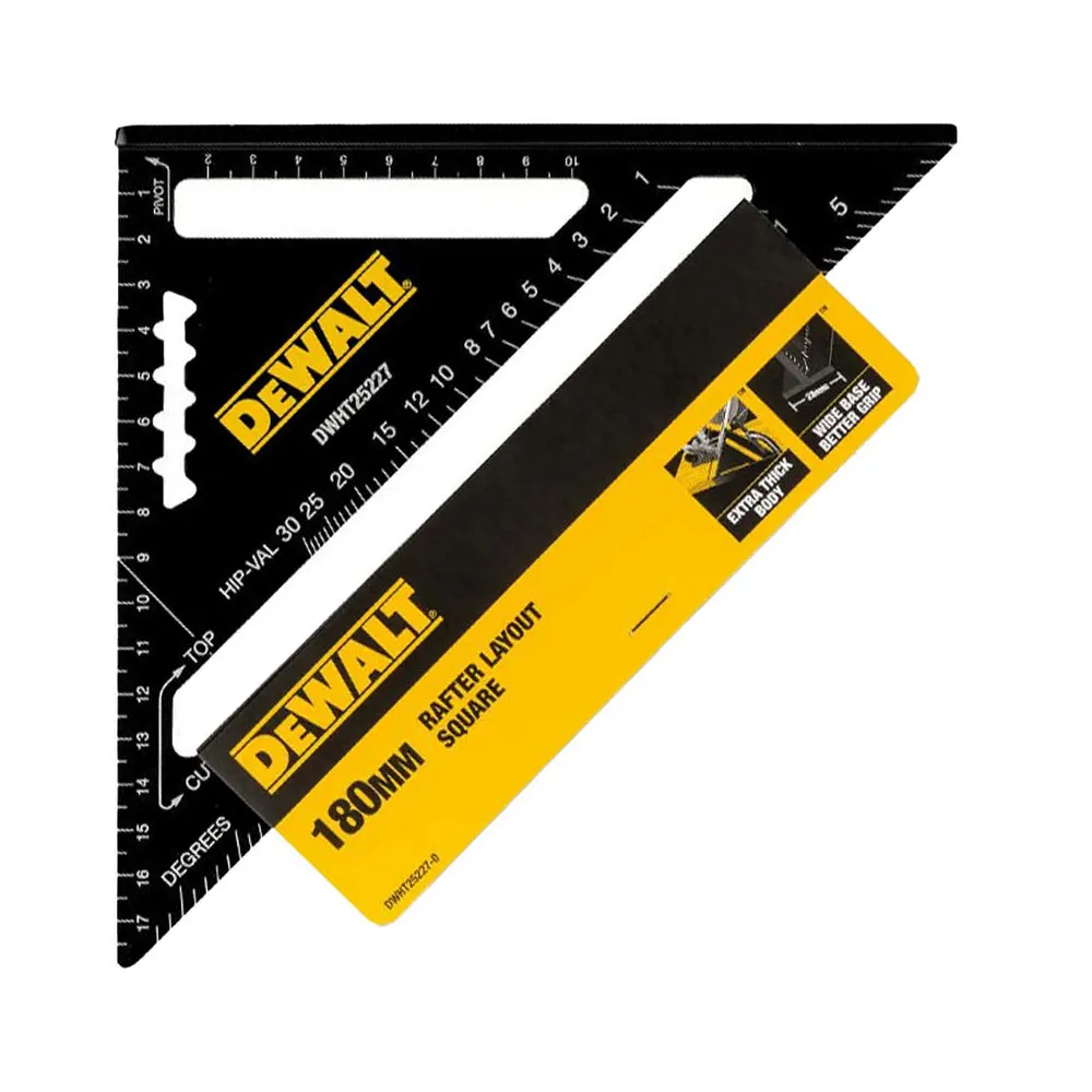 DEWALT 180mm Aluminium Speed Rafter Square DWHT25227-0