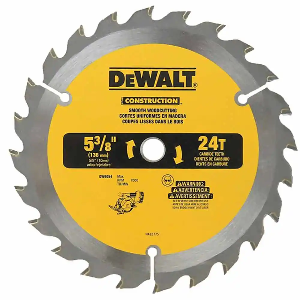 DEWALT 136mm X 24T (10mm ) Construction Circular Saw Blade DW9054