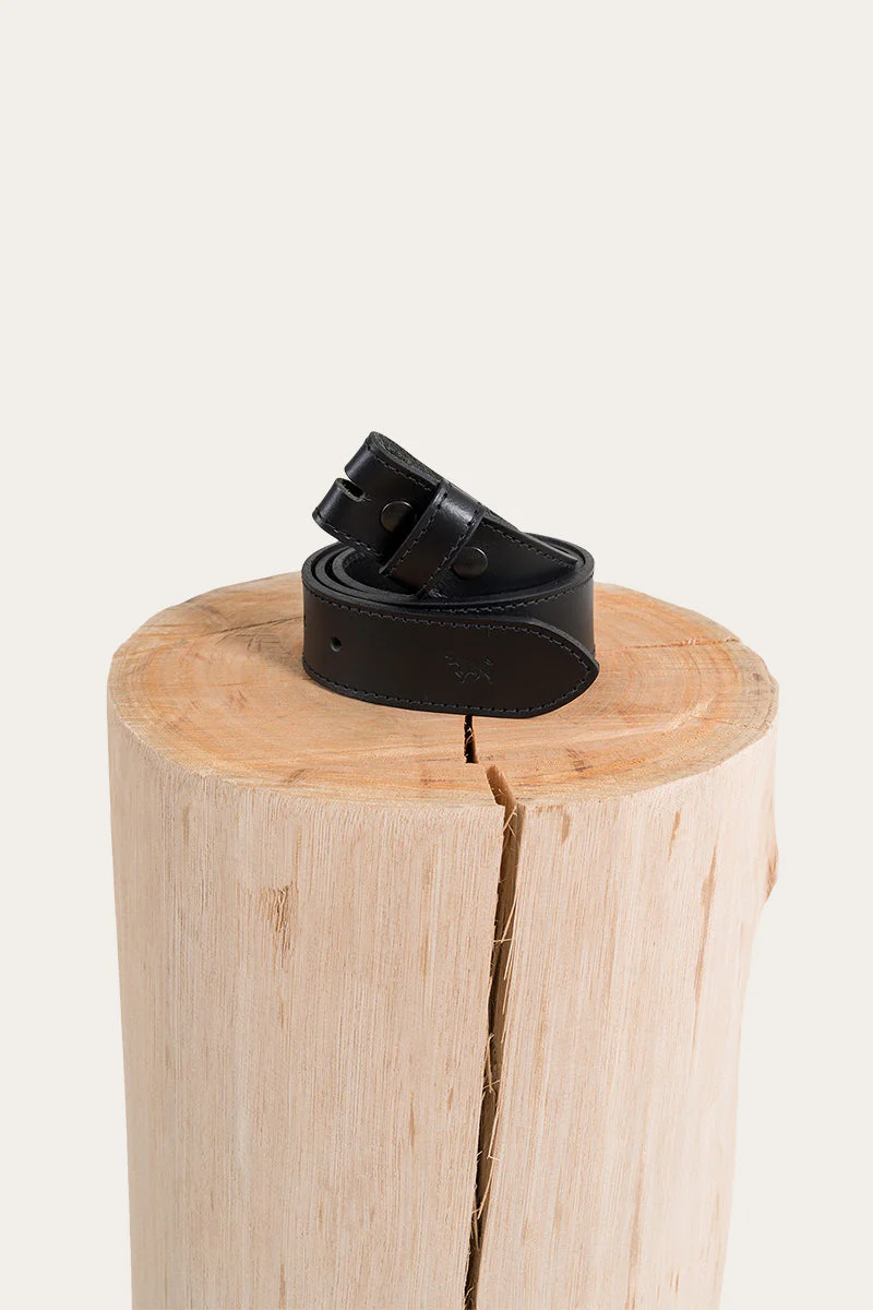 Tibbs Leather Belt Strap - Black