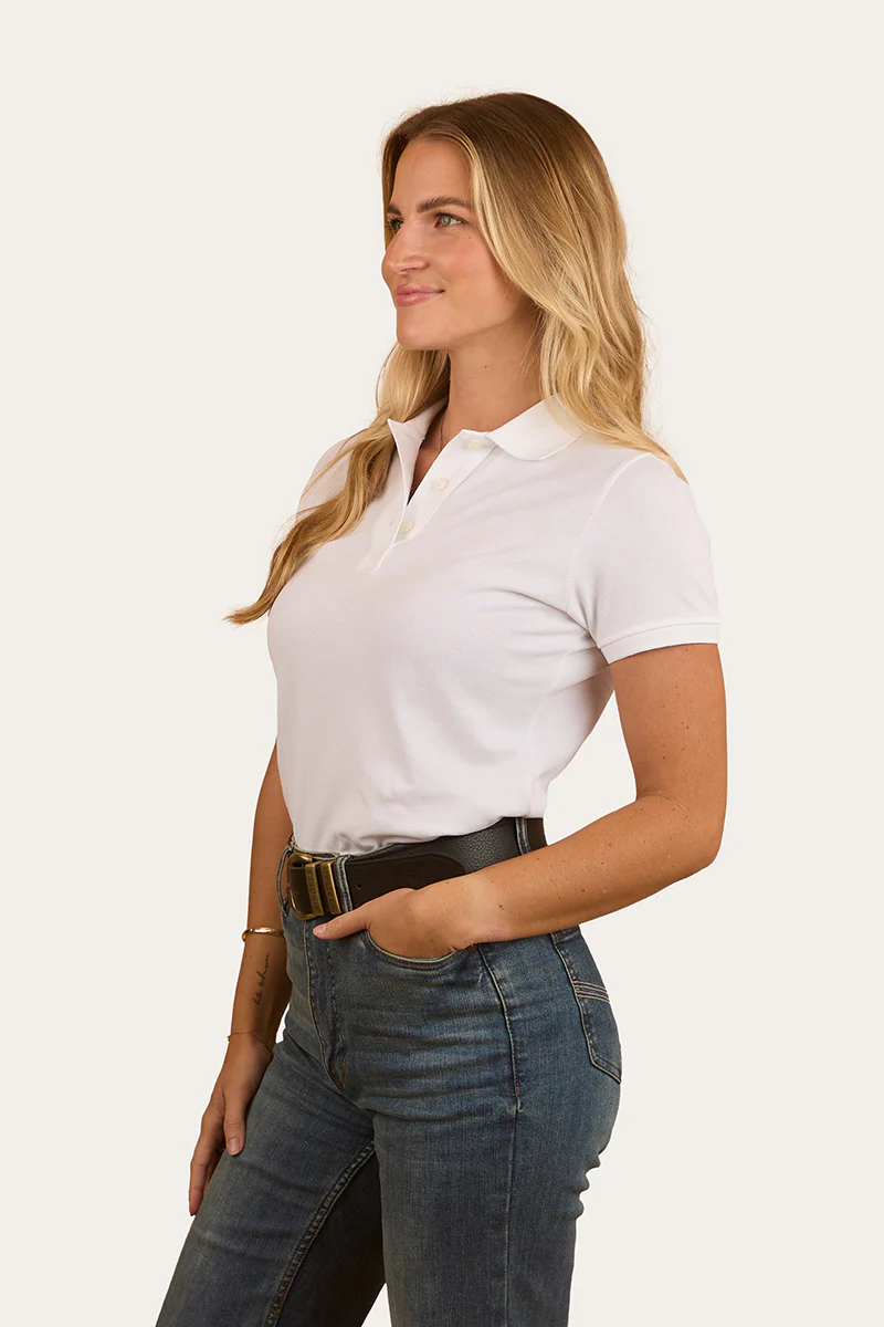 Custom Womens Polo - White