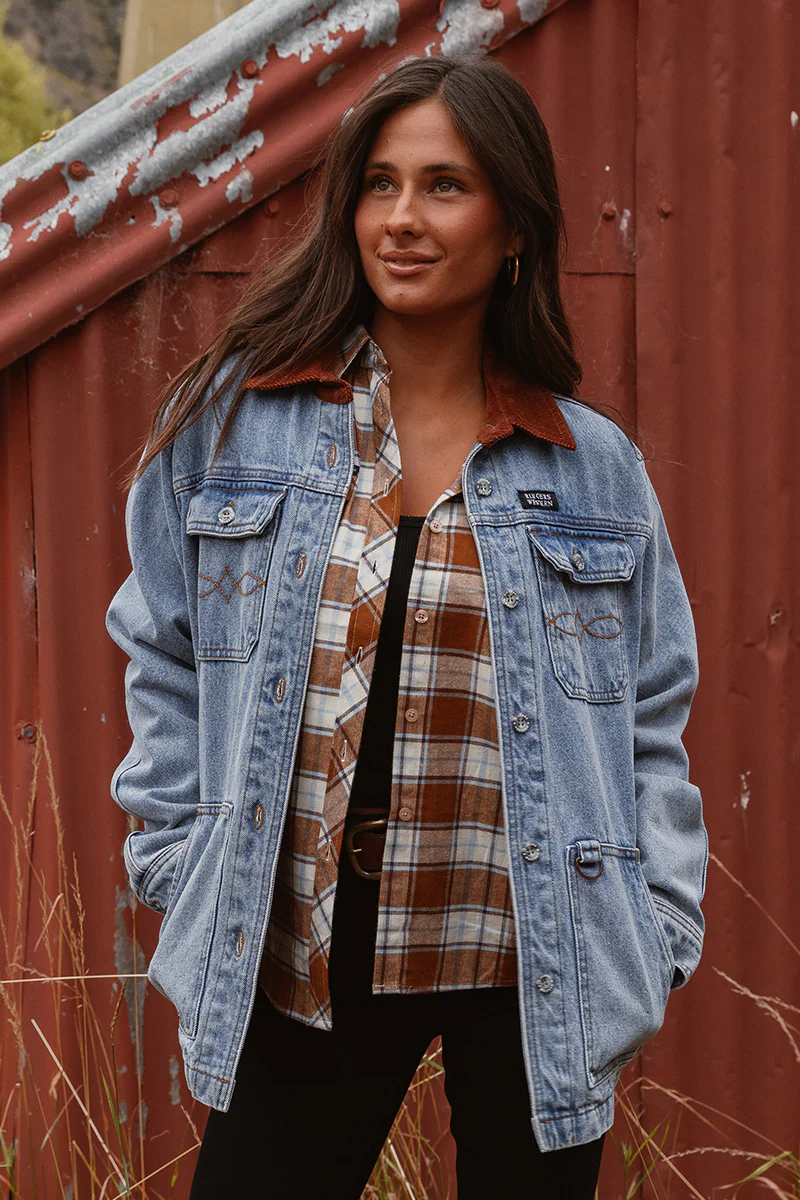 Rosebrook Womens Overshirt - Light Wash Blue