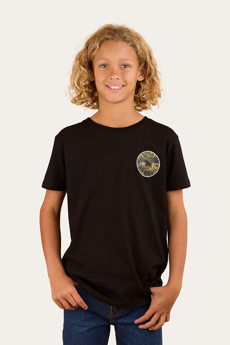Signature Bull Kids Classic Fit T-Shirt - Black/Camo