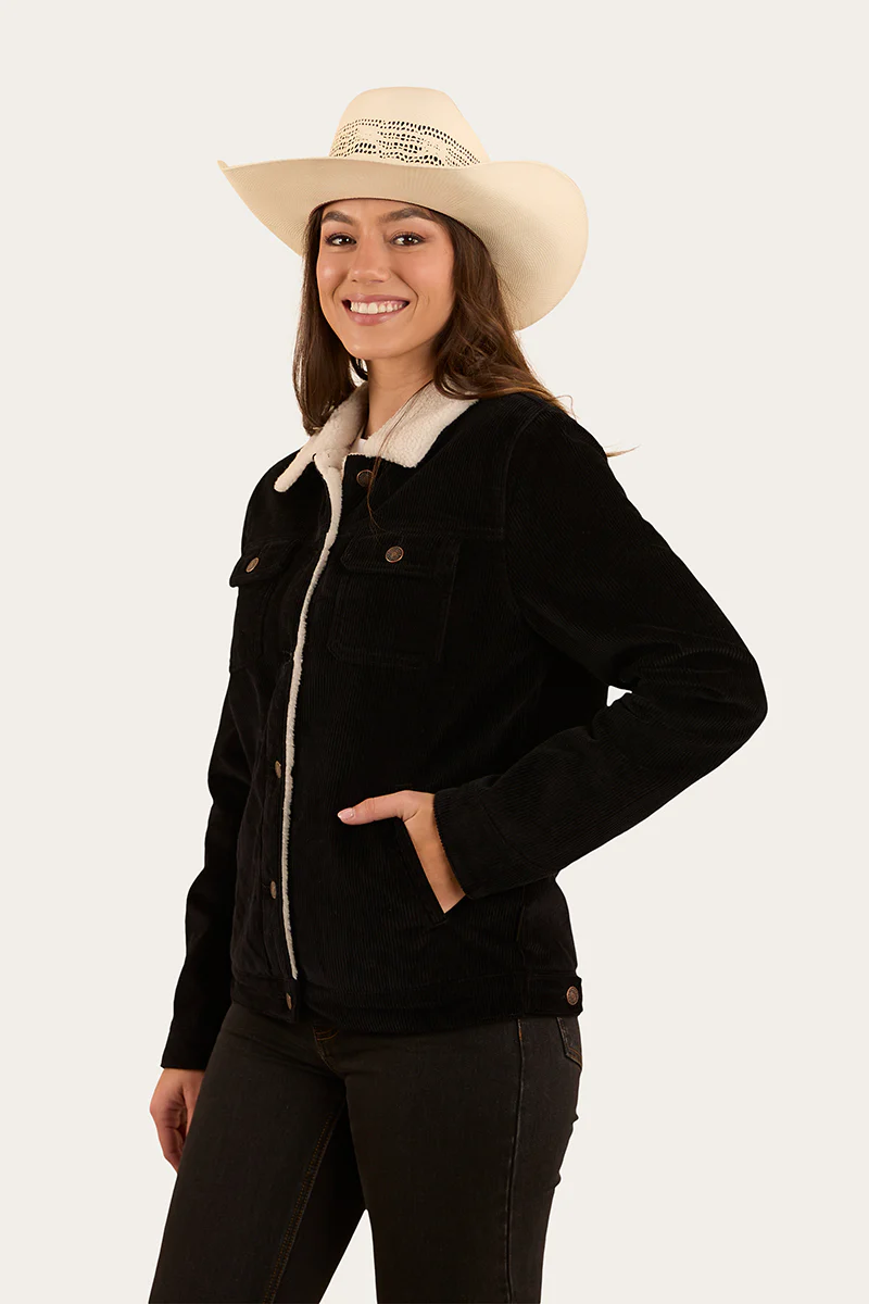 Mayfield Womens Cord Jacket - Washed Black