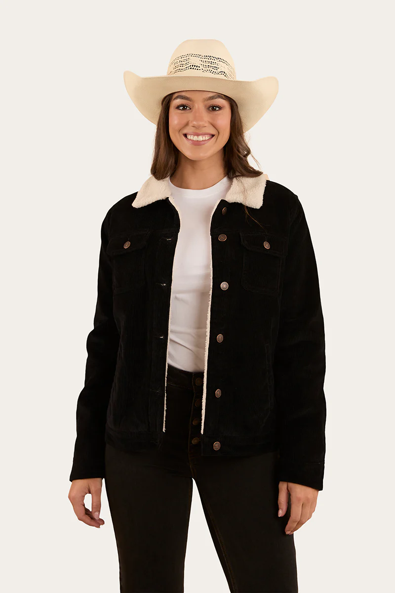 Mayfield Womens Cord Jacket - Washed Black