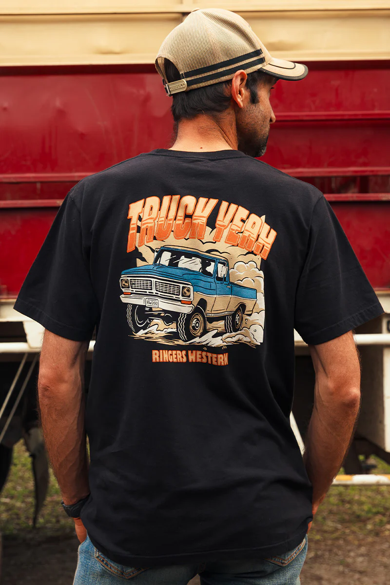 Truck Yeah Mens Loose Fit T-Shirt - Black