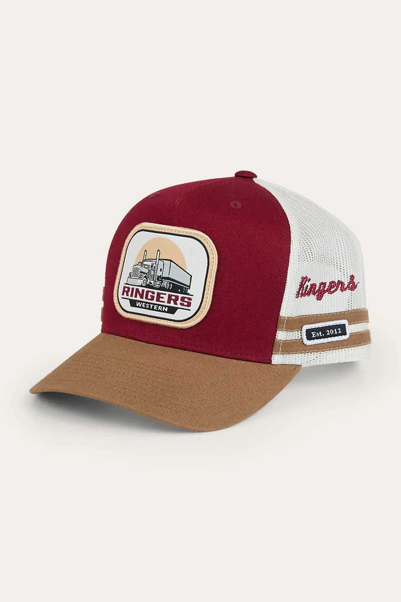 Big Rig Trucker Cap - Burgundy / Clay