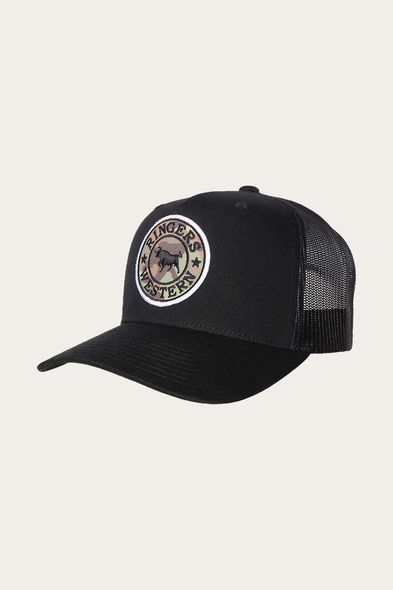 Signature Bull Trucker Cap - Black/Camo