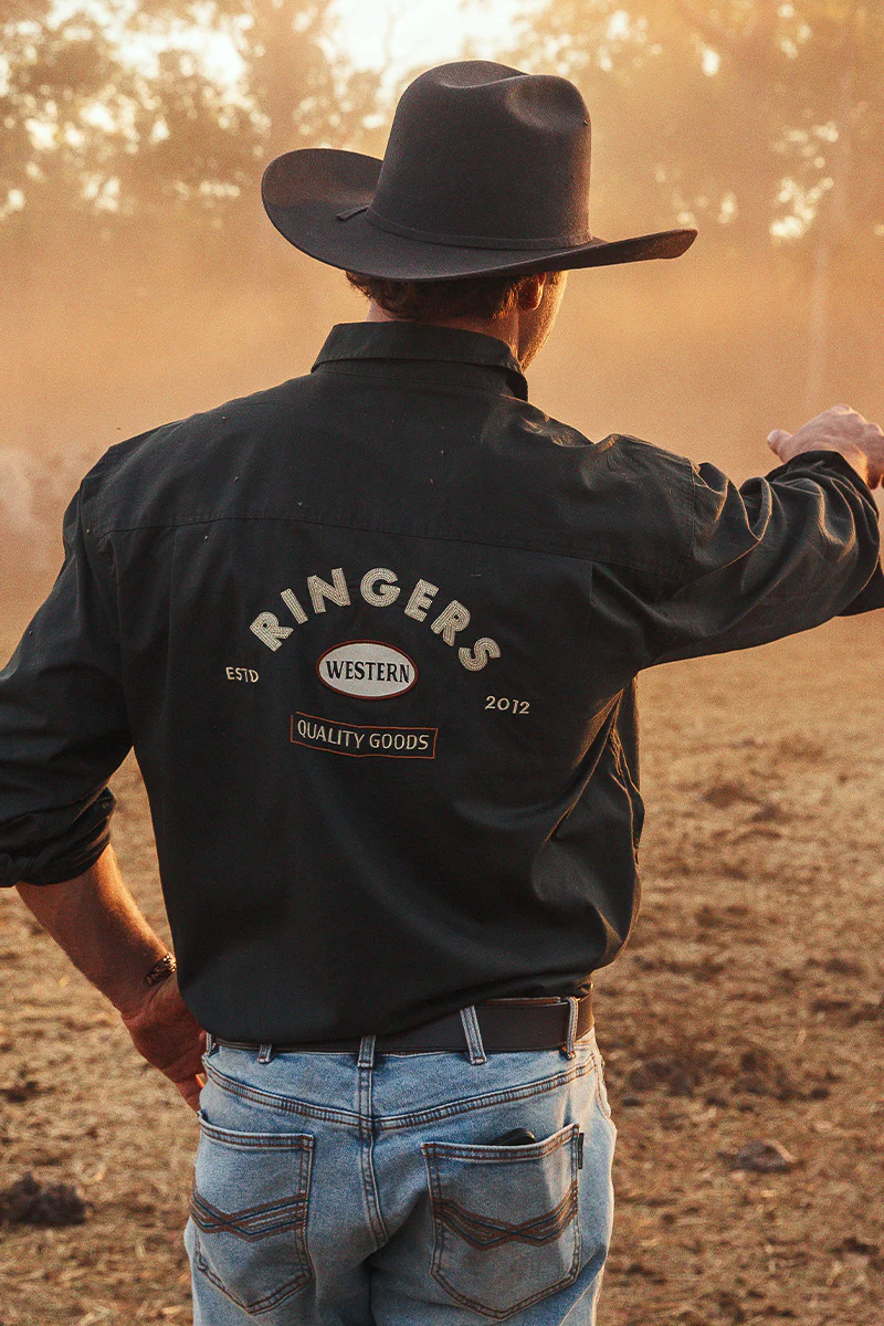 Condor Mens Half Button Work Shirt - Charcoal