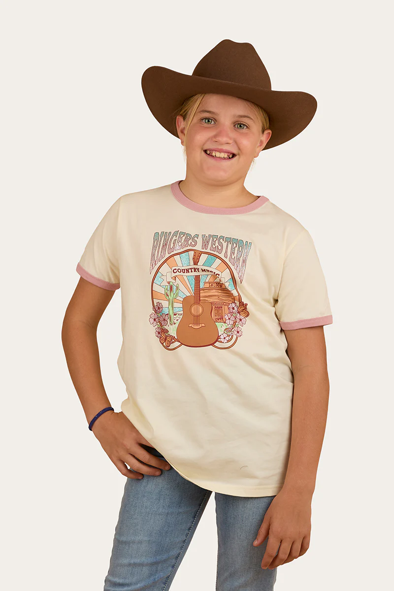 Country Music Kids Ringer T-Shirt - Bone