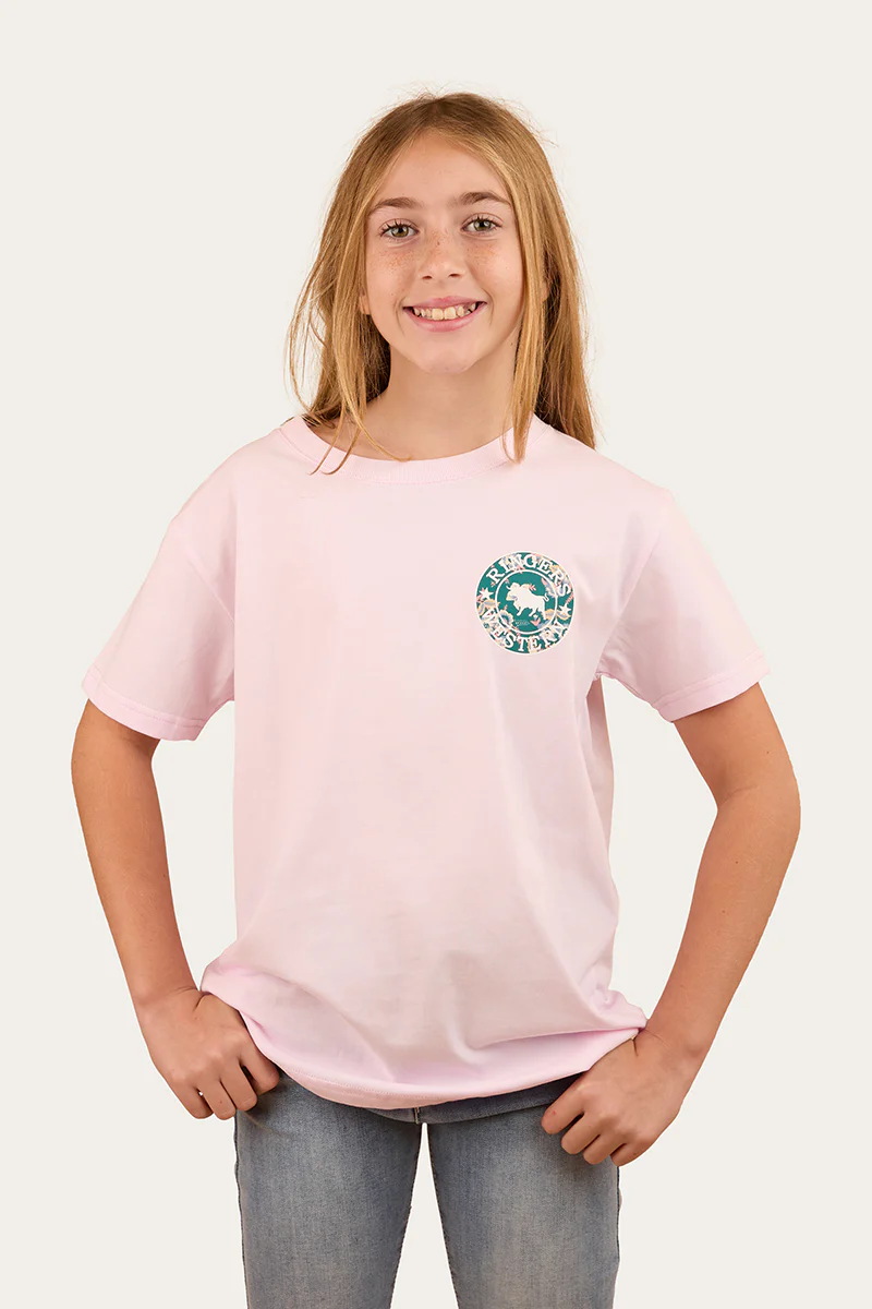 Signature Bull Kids Classic T-Shirt - Barley Pink / Floral