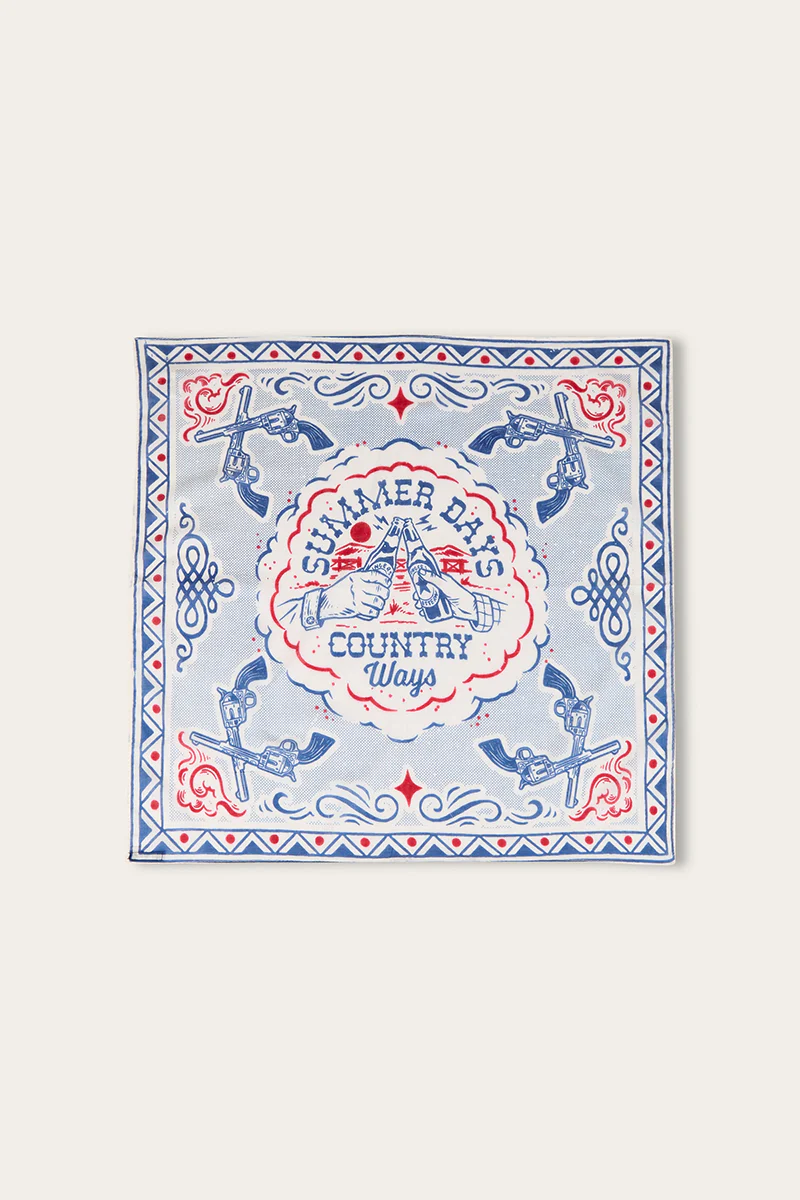 Summer Days Bandana Scarf - White