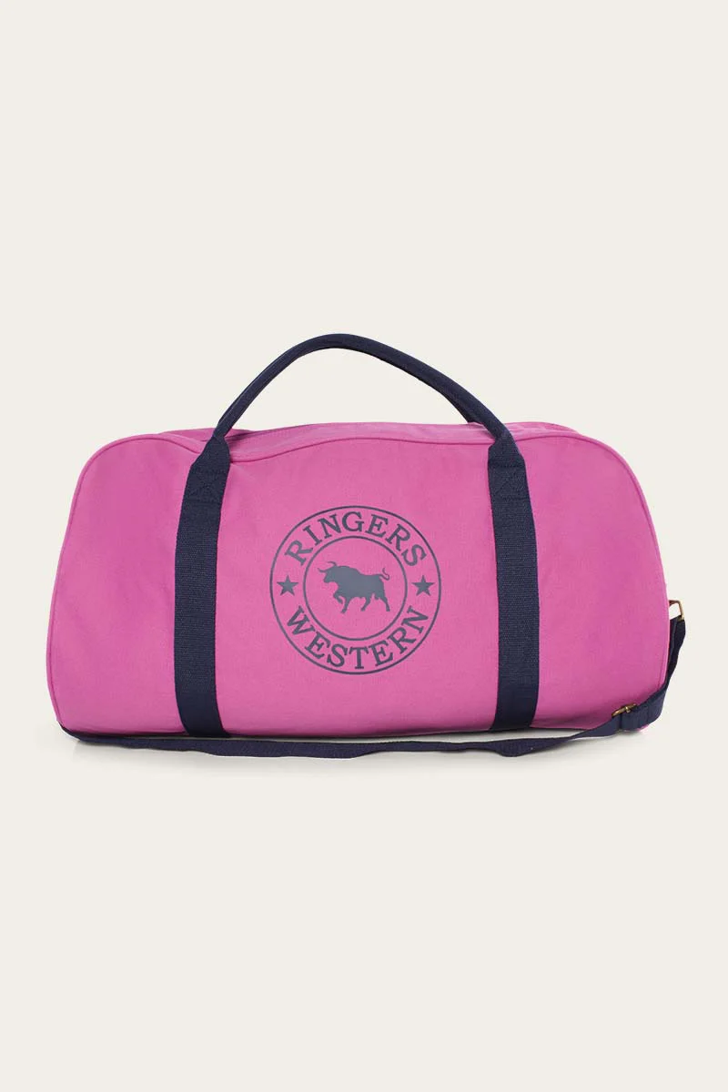 Gundagai Duffle Bag - Orchid with Dark Navy Print