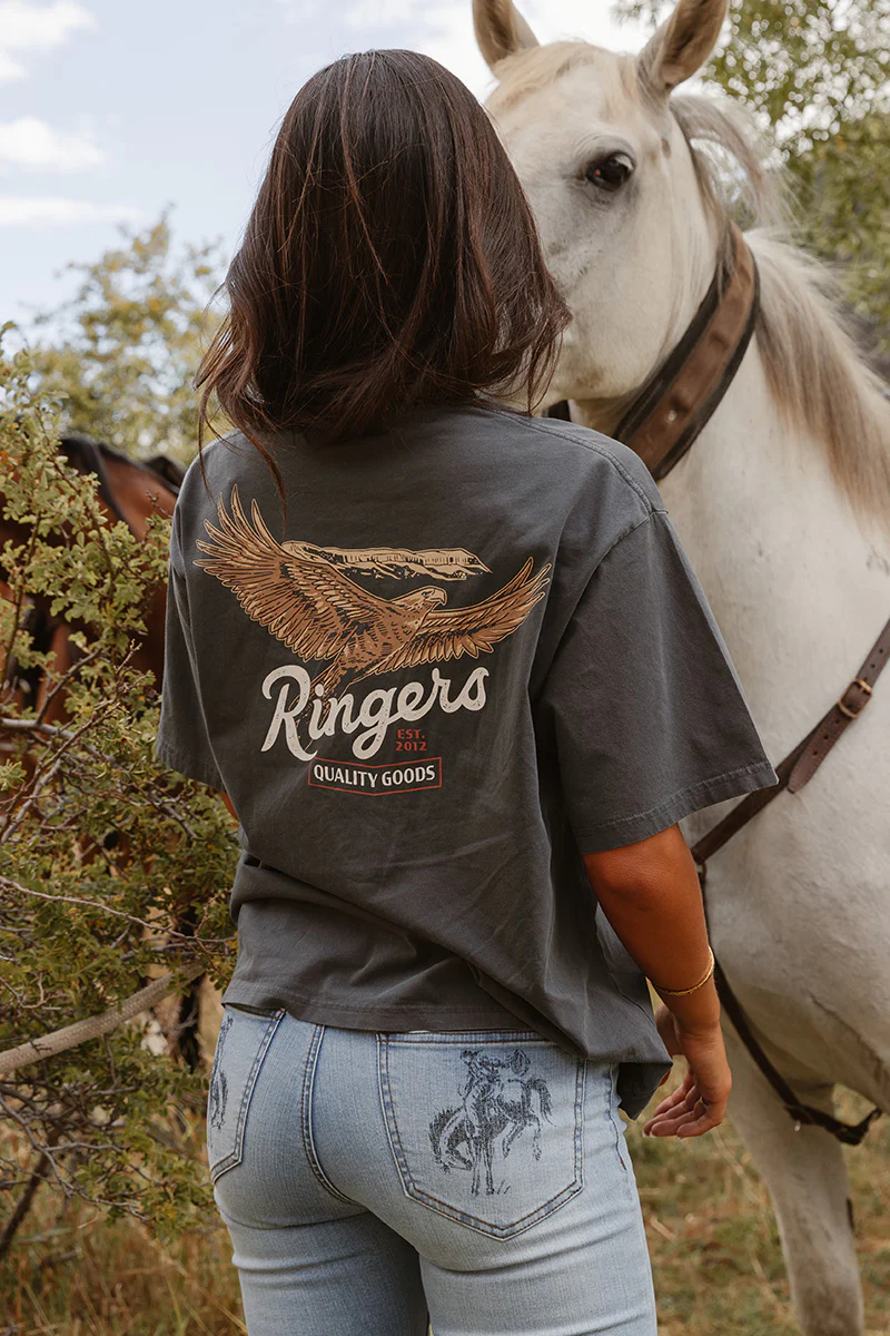 Eureka Womens Oversized T- Shirt - Washed Black