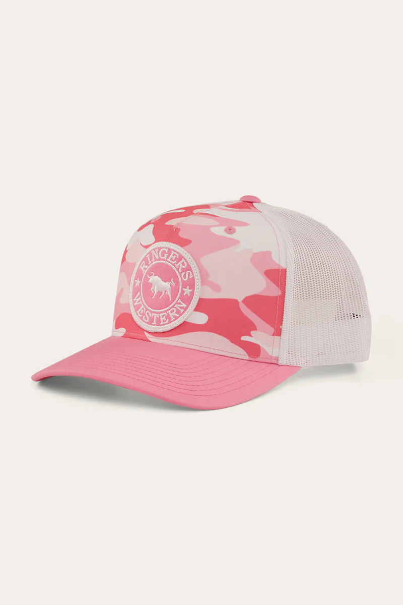 Signature Bull Trucker Cap - Pink Camo