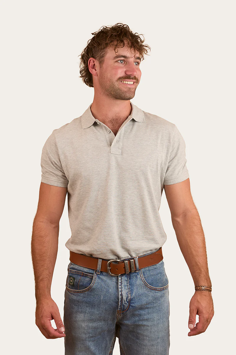 Custom Mens Polo - Grey Marle