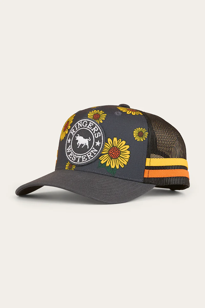Sunflowers Trucker Cap - Black / Multi