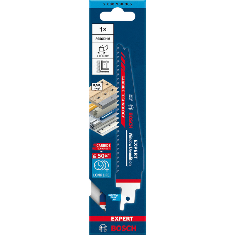 Bosch EXPERT Window Demolition Carbide Sabre Saw Blade S956DHM